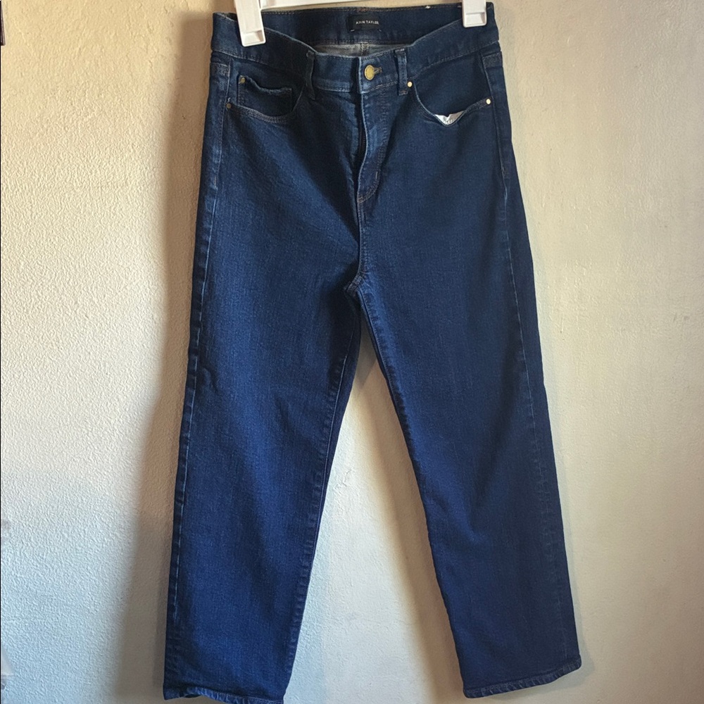 Ann Taylor Deep Blue Straight Jeans